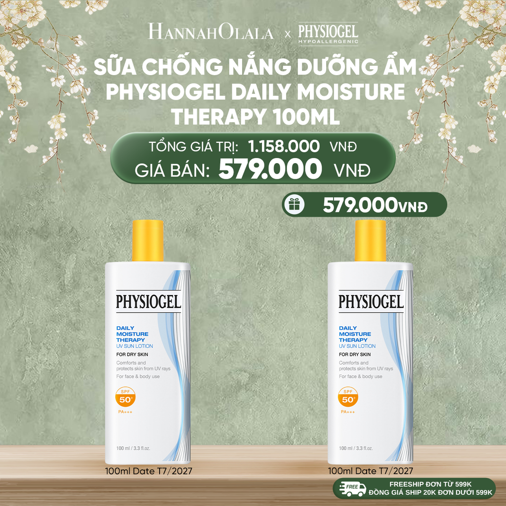  DEAL 5: SỮA CHỐNG NẮNG DƯỠNG ẨM PHYSIOGEL DAILY MOISTURE THERAPY 100ml 
