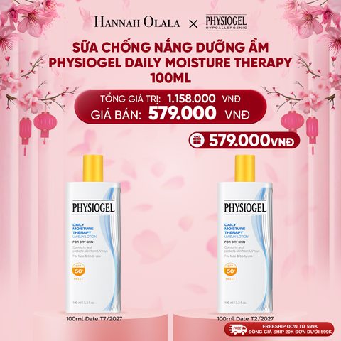  DEAL 5: SỮA CHỐNG NẮNG DƯỠNG ẨM PHYSIOGEL DAILY MOISTURE THERAPY 100ml 