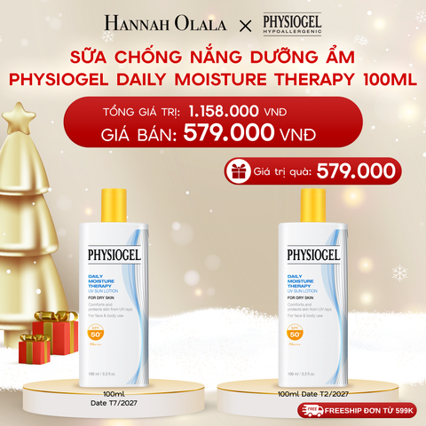  DEAL 2: SỮA CHỐNG NẮNG DƯỠNG ẨM PHYSIOGEL DAILY MOISTURE THERAPY 100ml 