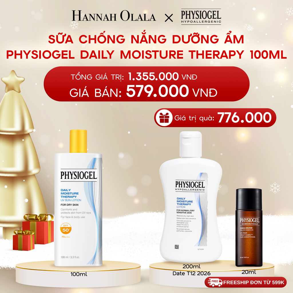  DEAL 5: SỮA CHỐNG NẮNG DƯỠNG ẨM PHYSIOGEL DAILY MOISTURE THERAPY 100ml 
