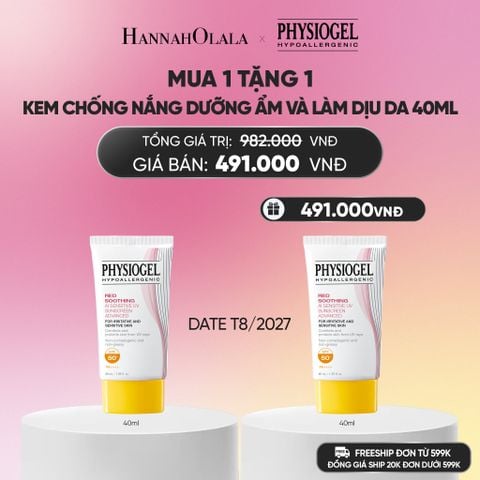 KEM CHỐNG NẮNG DƯỠNG ẨM VÀ LÀM DỊU DA PHYSIOGEL RED SOOTHING AI 40ML_ A709 