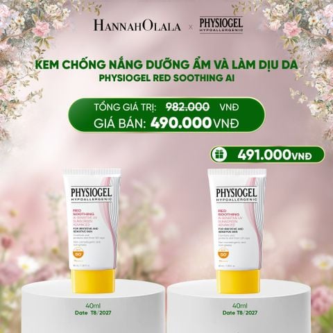  DEAL 6: KEM CHỐNG NẮNG DƯỠNG ẨM VÀ LÀM DỊU DA PHYSIOGEL RED SOOTHING AI 40ML 