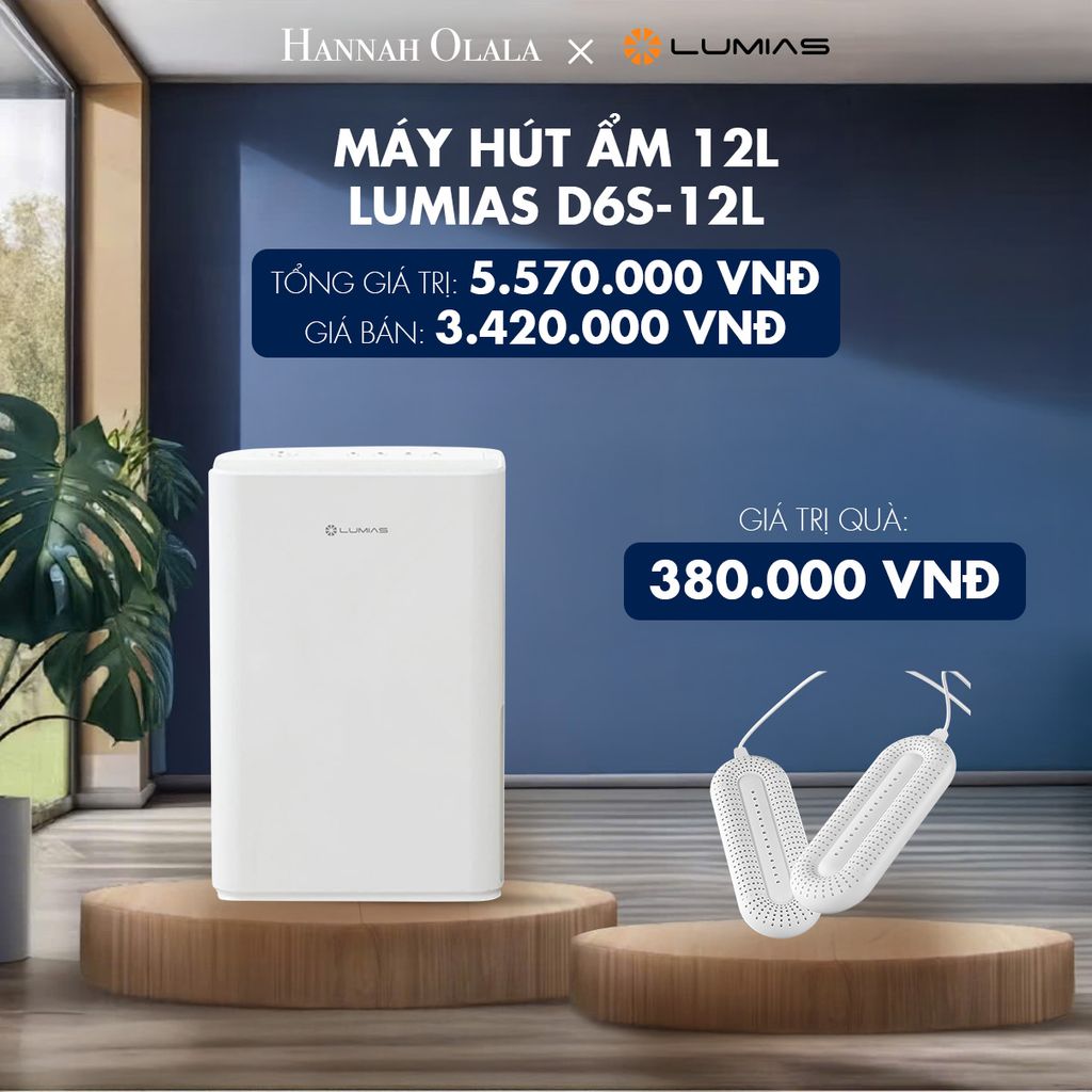  M75_DEAL 36: MÁY HÚT ẨM 12L LUMIAS D6S-12L 