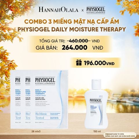  COMBO 3 MIẾNG MẶT NẠ CẤP ẨM PHYSIOGEL DAILY MOISTURE THERAPY - E1248 