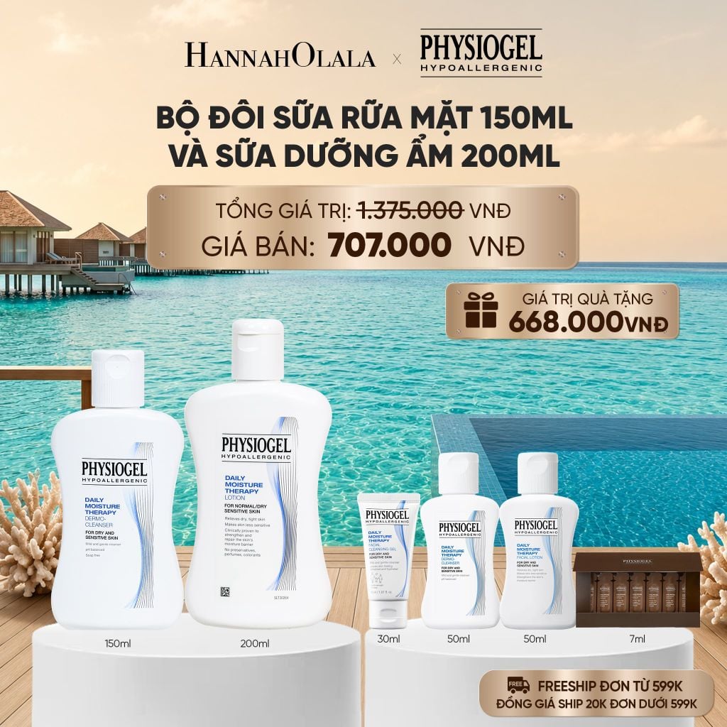  BỘ ĐÔI SỮA RỮA MẶT 150ML VÀ SỮA DƯỠNG ẨM 200ML_ D122 