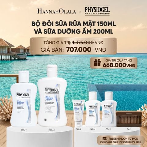  BỘ ĐÔI SỮA RỮA MẶT 150ML VÀ SỮA DƯỠNG ẨM 200ML_ D122 