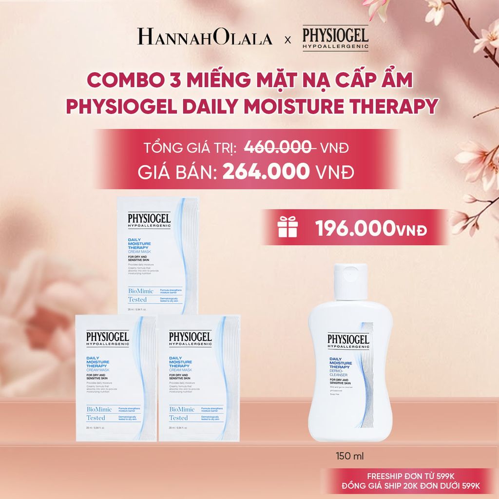  COMBO 3 MIẾNG MẶT NẠ CẤP ẨM PHYSIOGEL DAILY MOISTURE THERAPY 