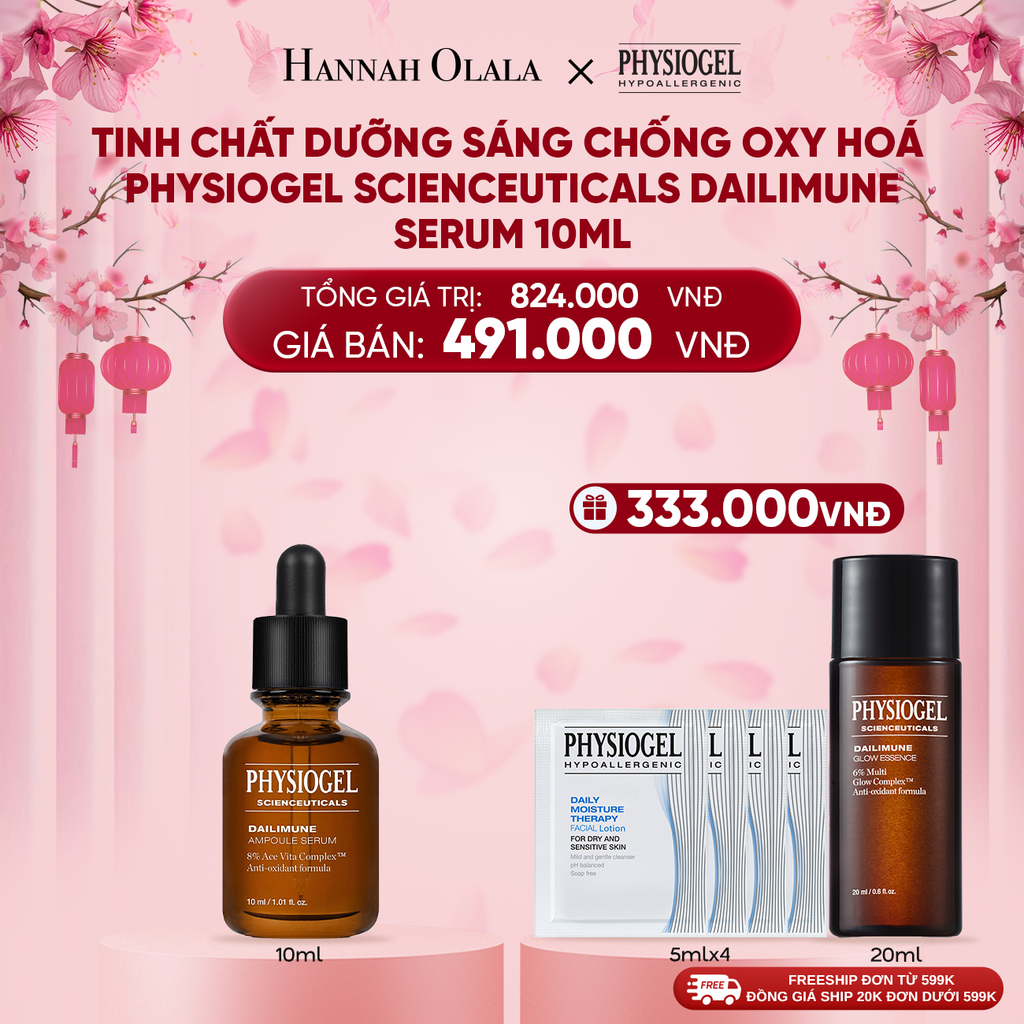  DEAL 7: TINH CHẤT DƯỠNG SÁNG CHỐNG OXY HOÁ PHYSIOGEL SCIENCEUTICALS DAILIMUNE 10ml 
