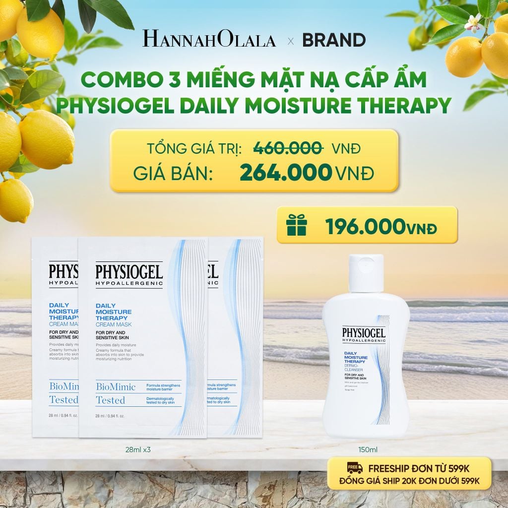  COMBO 3 MIẾNG MẶT NẠ CẤP ẨM PHYSIOGEL DAILY MOISTURE THERAPY - A1589 