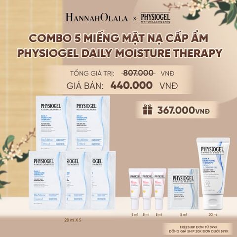  COMBO 5 MIẾNG MẶT NẠ CẤP ẨM PHYSIOGEL DAILY MOISTURE THERAPY - A2239 