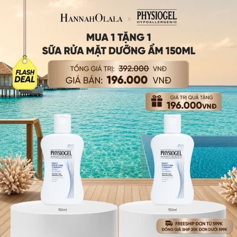  FLASH DEAL SỮA RỬA MẶT DƯỠNG ẨM PHYSIOGEL DAILY MOISTURE THERAPY 150ML 