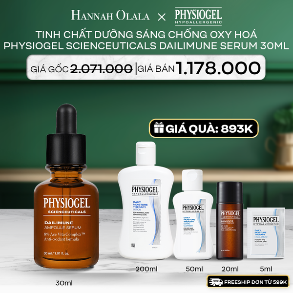  A82_DEAL 8: TINH CHẤT DƯỠNG SÁNG CHỐNG OXY HOÁ PHYSIOGEL SCIENCEUTICALS DAILIMUNE 30ml 