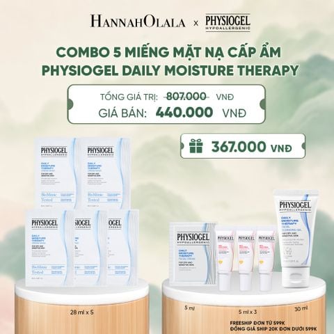  COMBO 5 MIẾNG MẶT NẠ CẤP ẨM PHYSIOGEL DAILY MOISTURE THERAPY 