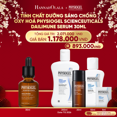  A1707_DEAL 8: TINH CHẤT DƯỠNG SÁNG CHỐNG OXY HOÁ PHYSIOGEL SCIENCEUTICALS DAILIMUNE 30ML 