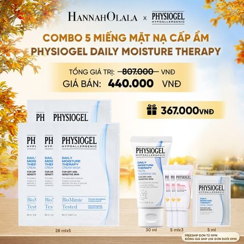  COMBO 5 MIẾNG MẶT NẠ CẤP ẨM PHYSIOGEL DAILY MOISTURE THERAPY - E1249 