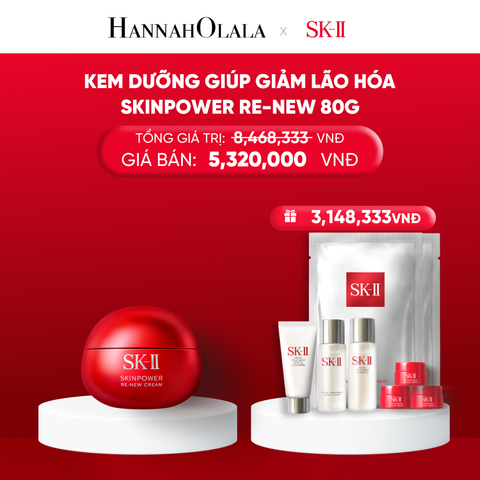  DEAL 8: [FLASH DEAL] KEM DƯỠNG GIẢM DẤU HIỆU QUẢ LÃO HÓA SK-II SKINPOWER RE-NEW 80G 