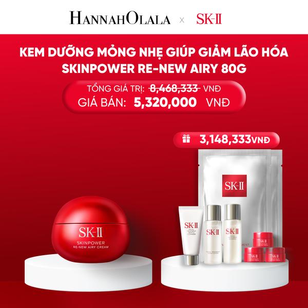  E37_DEAL 9: [FLASH DEAL] KEM DƯỠNG MỎNG NHẸ GIẢM DẤU HIỆU QUẢ LÃO HÓA SK-II SKINPOWER RE-NEW AIRY 80G 