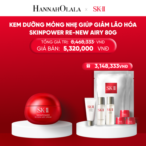  DEAL 9: [FLASH DEAL] KEM DƯỠNG MỎNG NHẸ GIẢM DẤU HIỆU QUẢ LÃO HÓA SK-II SKINPOWER RE-NEW AIRY 80G 