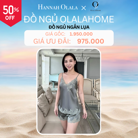  DEAL 2: ĐỒ NGỦ NGẮN LỤA - MÀU XANH ĐÁ 