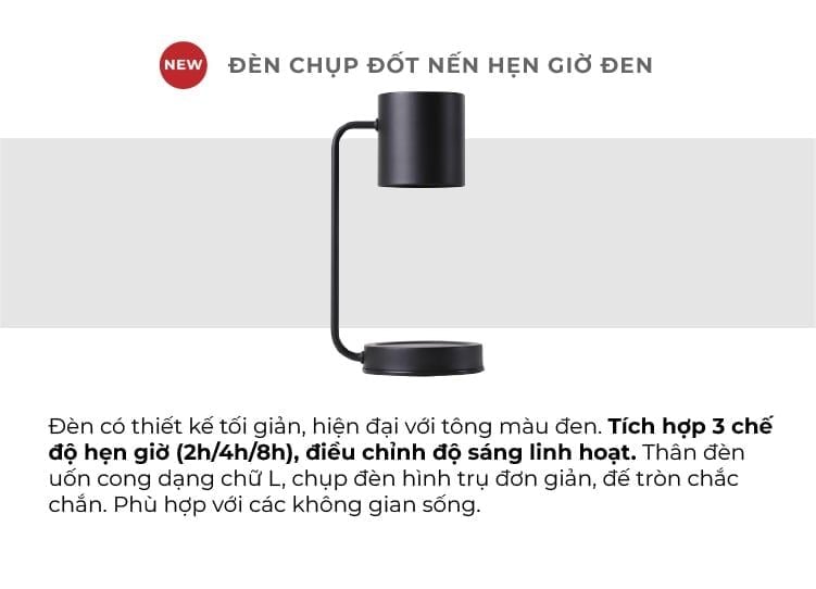  ĐÈN ĐỐT NẾN HẸN GIỜ MÀU TRẮNG/ ĐEN DEAL 3: - A2192 