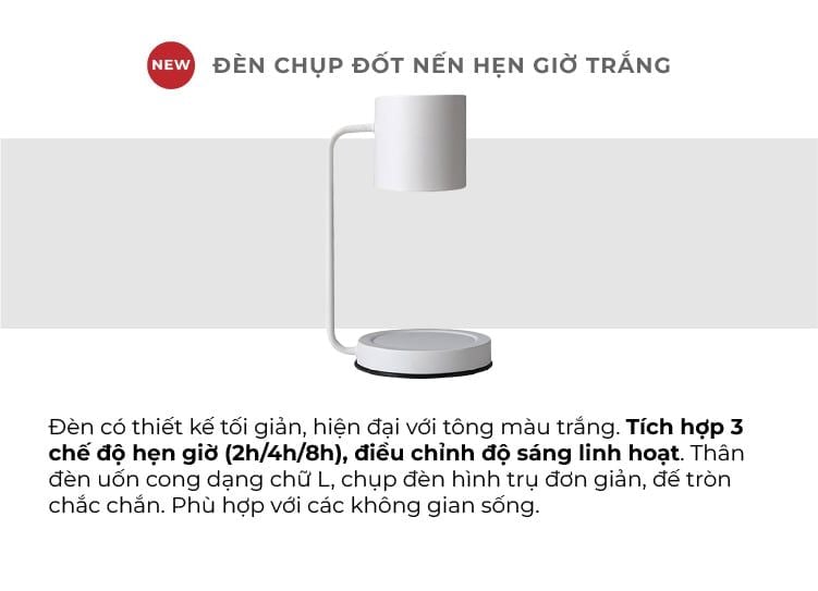  ĐÈN ĐỐT NẾN HẸN GIỜ MÀU TRẮNG/ ĐEN DEAL 3: - A776 