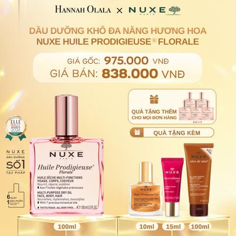  DEAL 1: DẦU DƯỠNG KHÔ ĐA NĂNG NUXE HUILE PRODIGIEUSE MULTI-PURPOSE DRY OIL 100ML (CHỌN HƯƠNG) 
