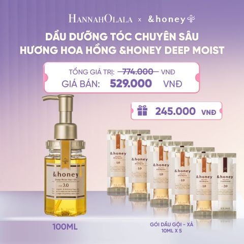  DẦU DƯỠNG TÓC CHUYÊN SÂU HƯƠNG HOA HỒNG DAMASK &HONEY DEEP MOIST - A656 
