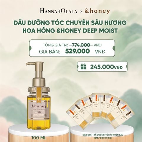  DẦU DƯỠNG TÓC CHUYÊN SÂU HƯƠNG HOA HỒNG DAMASK &HONEY DEEP MOIST - A656 