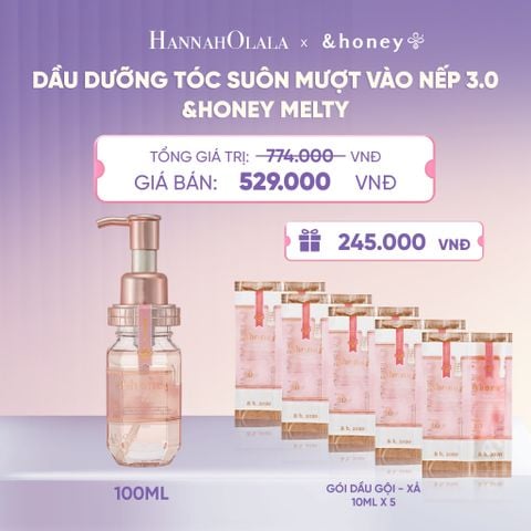  DẦU DƯỠNG TÓC SUÔN MƯỢT VÀO NẾP 3.0 &HONEY MELTY 100 ml - A657 