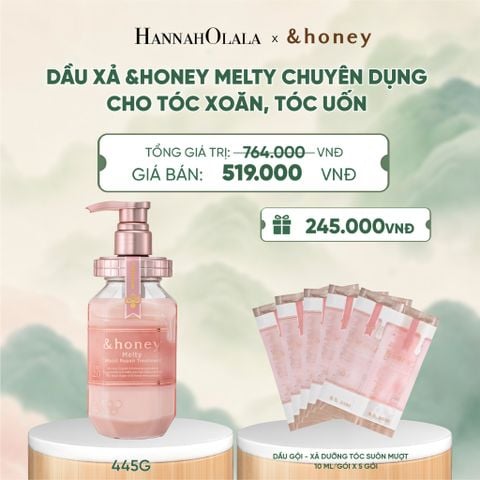  DẦU XẢ &HONEY MELTY CHUYÊN DỤNG CHO TÓC XOĂN, TÓC UỐN - A652 