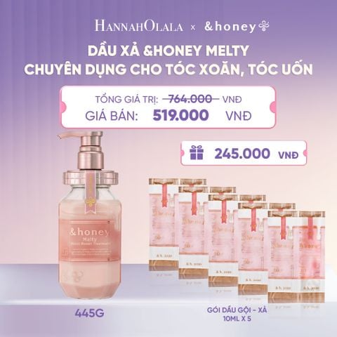  DẦU XẢ &HONEY MELTY CHUYÊN DỤNG CHO TÓC XOĂN, TÓC UỐN - A652 