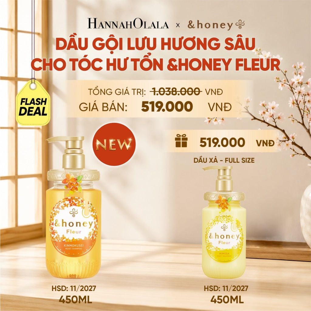  [NEW] DẦU GỘI LƯU HƯƠNG SÂU CHO TÓC HƯ TỔN &HONEY FLEUR 