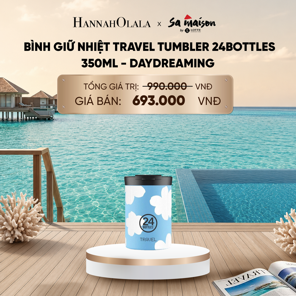  BÌNH GIỮ NHIỆT TRAVEL TUMBLER 24BOTTLES 350ML - DEAL 2_ D2012 