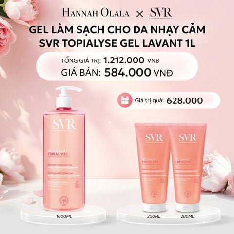  E332: DEAL 11: GEL LÀM SẠCH CHO DA NHẠY CẢM, DA KHÔ VÀ VIÊM DA CƠ ĐỊA SVR TOPIALYSE GEL LAVANT 1L 