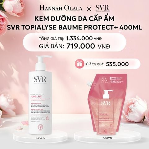  E333: DEAL 12: KEM DƯỠNG DA CẤP ẨM TOÀN THÂN SVR TOPIALYSE BAUME PROTECT+ 400ML 
