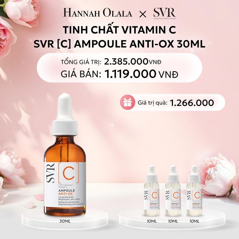  E334: DEAL 13: TINH CHẤT VITAMIN C DƯỠNG SÁNG DA, CHỐNG NHĂN SVR [C] AMPOULE ANTI-OX 30ML 