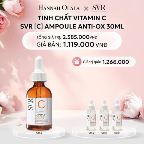  E334: DEAL 13: TINH CHẤT VITAMIN C DƯỠNG SÁNG DA, CHỐNG NHĂN SVR [C] AMPOULE ANTI-OX 30ML 