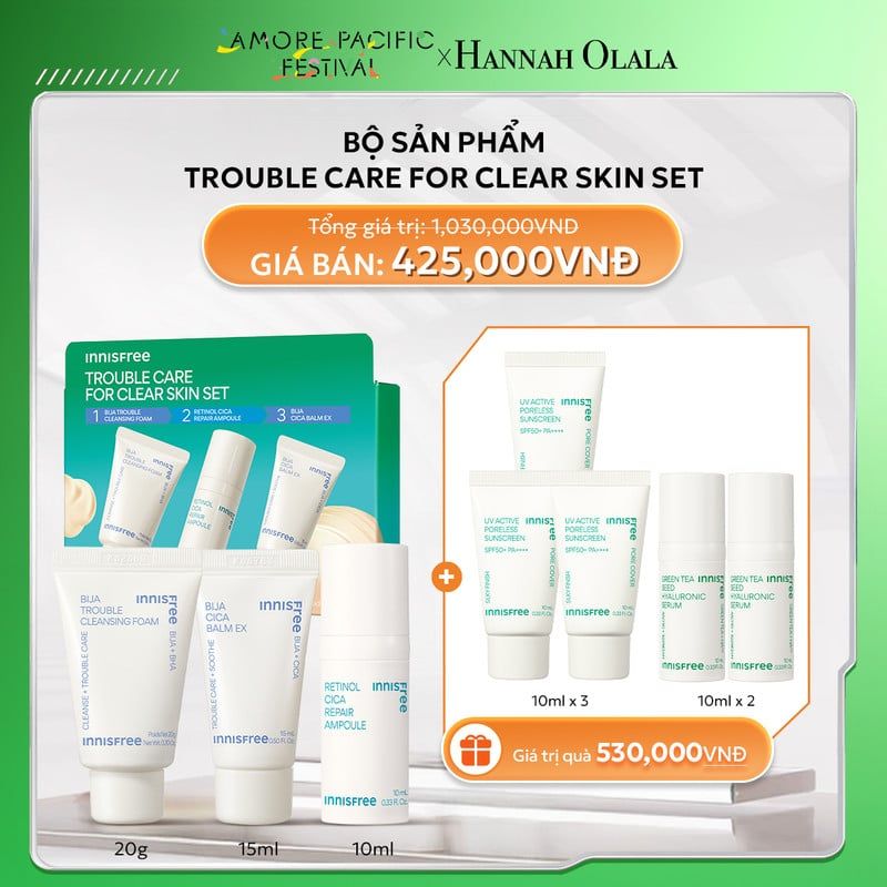  DEAL 14: BỘ SẢN PHẨM TROUBLE CARE FOR CLEAR SKIN SET 
