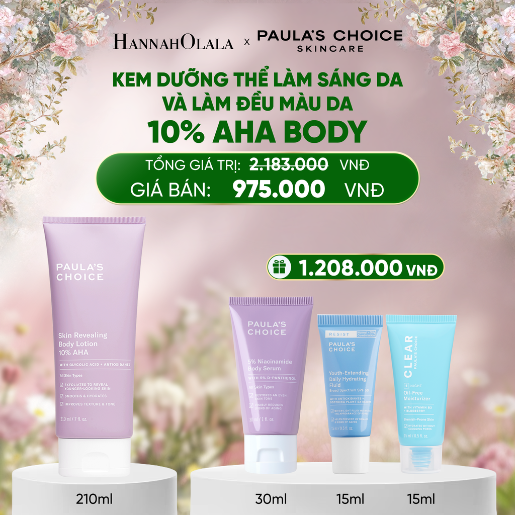  DEAL 2: KEM DƯỠNG THỂ LÀM SÁNG DA VÀ LÀM ĐỀU MÀU DA SKIN REVEALING BODY LOTION 10% AHA 210ML 