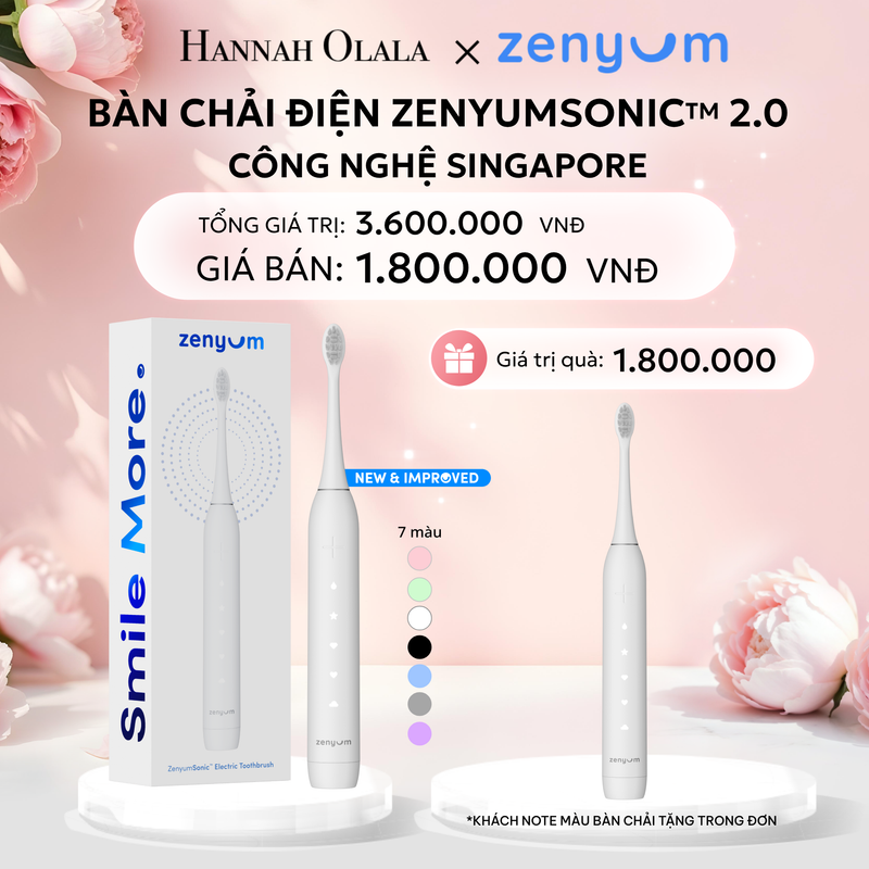  E867: DEAL 2: [MUA 1 TẶNG 1] BÀN CHẢI ĐIỆN ZENYUM SONIC 2.0 - CÔNG NGHỆ SINGAPORE 