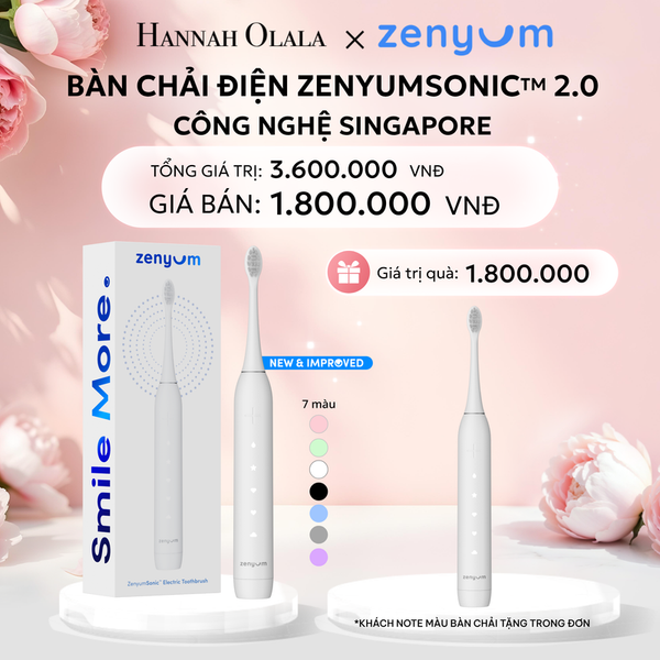  E867: DEAL 2: [MUA 1 TẶNG 1] BÀN CHẢI ĐIỆN ZENYUM SONIC 2.0 - CÔNG NGHỆ SINGAPORE 