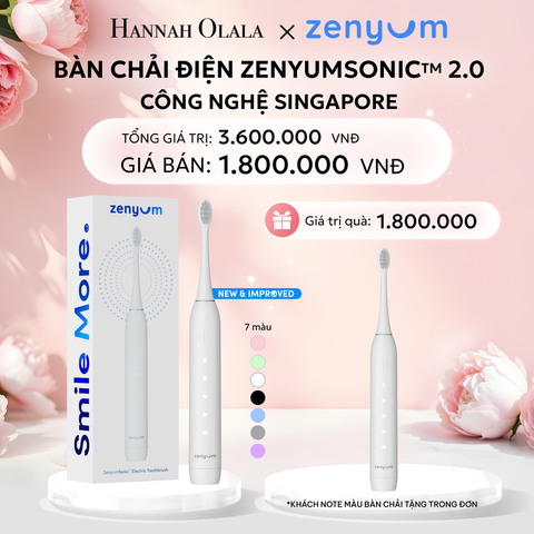  E867: DEAL 2: [MUA 1 TẶNG 1] BÀN CHẢI ĐIỆN ZENYUM SONIC 2.0 - CÔNG NGHỆ SINGAPORE 