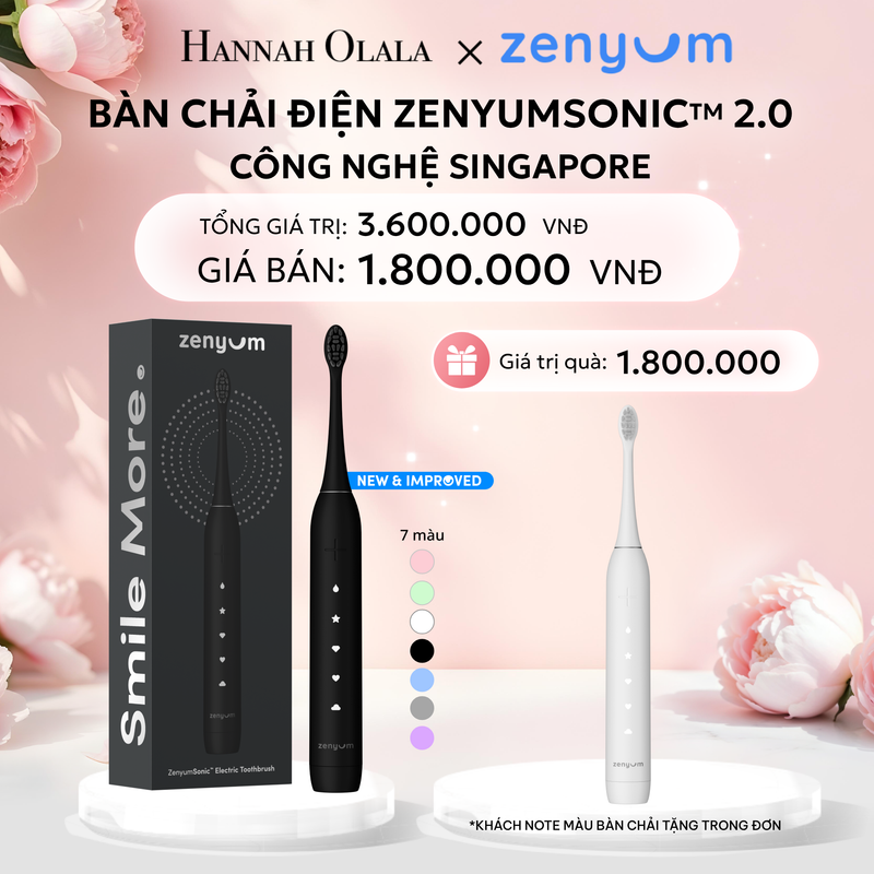  E867: DEAL 2: [MUA 1 TẶNG 1] BÀN CHẢI ĐIỆN ZENYUM SONIC 2.0 - CÔNG NGHỆ SINGAPORE 