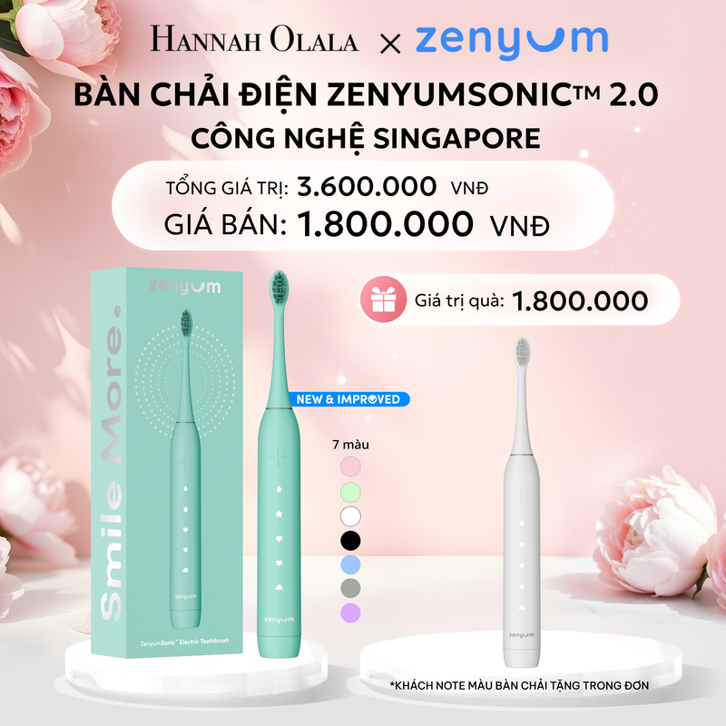  E867: DEAL 2: [MUA 1 TẶNG 1] BÀN CHẢI ĐIỆN ZENYUM SONIC 2.0 - CÔNG NGHỆ SINGAPORE 