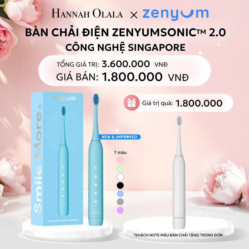  E867: DEAL 2: [MUA 1 TẶNG 1] BÀN CHẢI ĐIỆN ZENYUM SONIC 2.0 - CÔNG NGHỆ SINGAPORE 