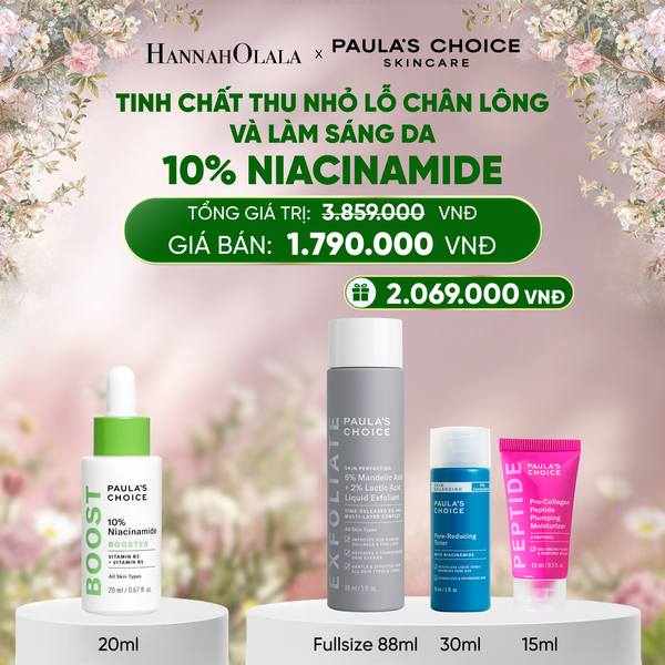  DEAL 5: TINH CHẤT THU NHỎ LỖ CHÂN LÔNG VÀ LÀM SÁNG DA 10% NIACINAMIDE 20ML 