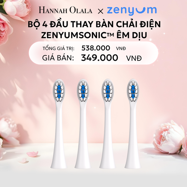  E890: DEAL 5: HỘP 4 ĐẦU BÀN CHẢI ZENYUM SONIC PHIÊN BẢN ÊM DỊU 