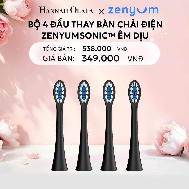  E890: DEAL 5: HỘP 4 ĐẦU BÀN CHẢI ZENYUM SONIC PHIÊN BẢN ÊM DỊU 