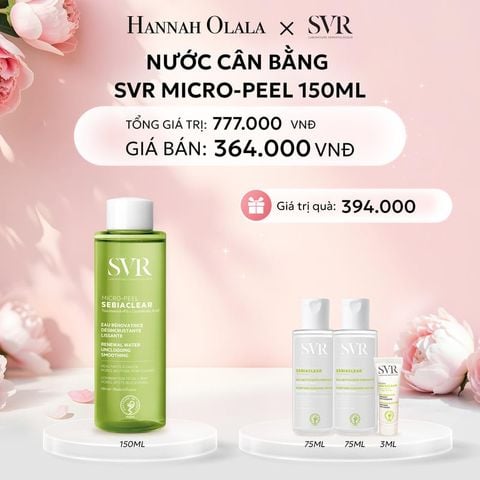  E340: DEAL 06: NƯỚC CÂN BẰNG CHO DA DẦU MỤN SVR MICRO-PEEL 150ML 