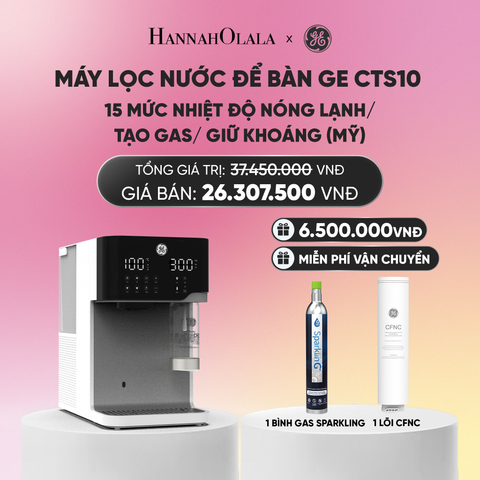  DEAL 8: MÁY LỌC NƯỚC NÓNG LẠNH SPARKLING GE CTS10 - 15 MỨC NHIỆT ĐỘ NÓNG LẠNH/ TẠO GAS /GIỮ KHOÁNG (MỸ) 